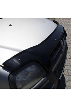 Fiat Doblo Ön Kaput Koruma Rüzgarlığı 3mm Akrilik (ABS) Parlak Siyah Deflektör 2000-2005