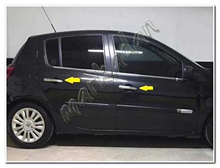 Renault Clio 3 HB Krom Kapı Kolu 2006-2011 4 Kapı Paslanmaz Çelik
