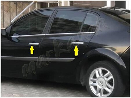 Renault Megane 2 Krom Kapı Kolu 2004-2010 4 Kapı Paslanmaz Çelik