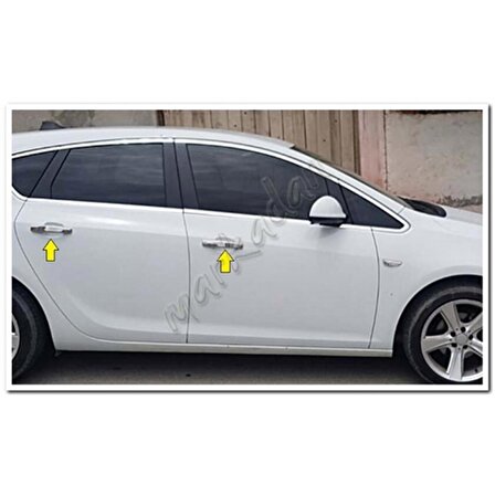 Opel Astra J Krom Kapı Kolu 2009-2016 4 Kapı Paslanmaz Çelik