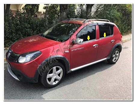 Dacia Sandero Krom Cam Çıtası 2006-2012 4 Parça Paslanmaz Çelik