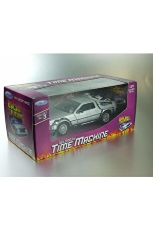 Geleceğe Dönüş Arabası Seri 1 Metal Model Araba Back To The Future Delorean 1/24 Ölçek