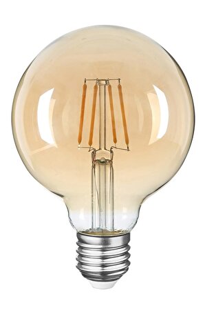 G95 Filament  Tip Rustik Sarı Cam Ampul 8 W Led Ampul - Gün Işığı Erd-86