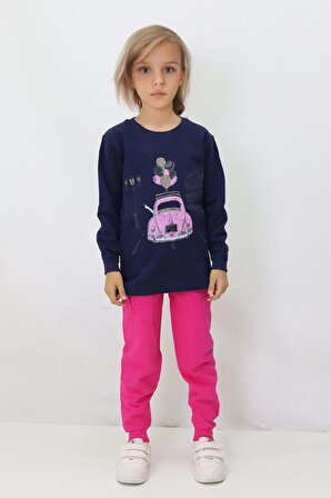 Kız Çocuk Baskılı Pijama Takımı
