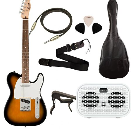 Squier Bullet Telecaster Laurel Fingerboard Brown Sunburst Elektro Gitar Set