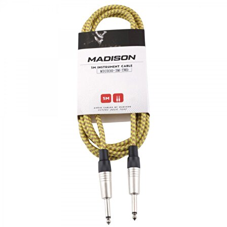 Madison MIC030-3M-TWD Örgülü Kumaş Gitar Kablosu 3 Metre