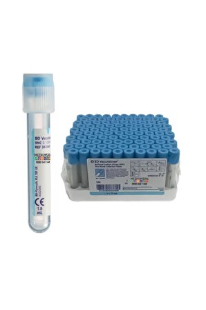 100 Adet Sodyum Sitratlı Tüp | Mavi Kapak 1.8ml