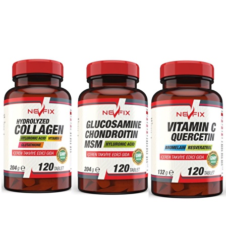 Vitamin C Collagen 1000 mg Glucosamine 1500 mg 3 Ürün 1'den