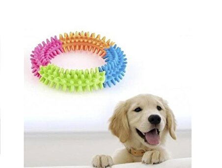 Köpek Isırma Çemberi Diş Kaşıma Çiğneme Oyuncak Temizleme Silikon