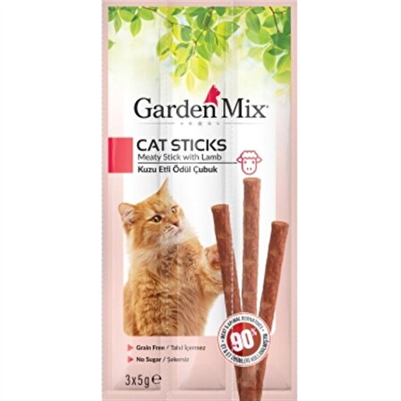 Gardenmix Kuzu Etli Kedi Stick Ödül 3 x 5gr