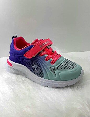 Kinetix Libra Mor-Mavi Cırtlı Hafif Kız Çocuk Spor Ayakkabı