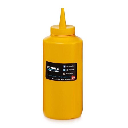 Bora Plastik Hardal Şişe 420 ml Sarı BO2102