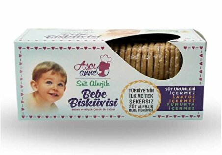 Aşçı Anne Süt Alerjik Bebe Bisküvisi (6+Ay) 250 G