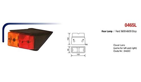 FORD 3600-6600 TRAKTÖR STOP SİNYAL LAMBASI (A)