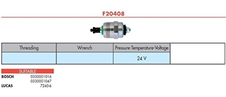 STOP SELENOİDİ Bosch Tipi 24 V.