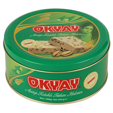 Okyay 1950'den Günümüze Antep Fıstıklı Teneke Helva 1 kg