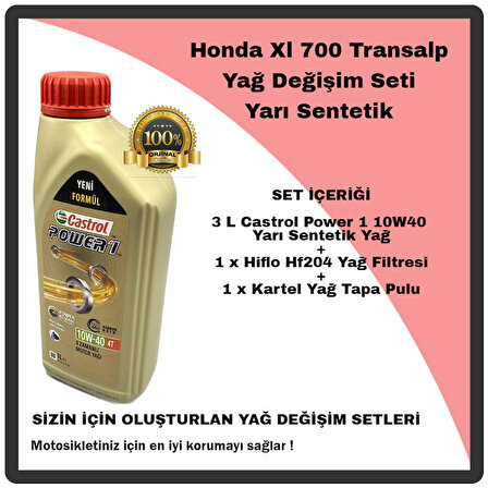 Mag Honda Xl 700 Transalp Yağ Değişim Seti Yarı Sentetik