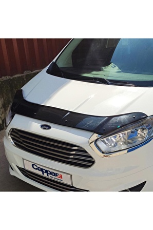 Ford Courier Ön Kaput Koruma Rüzgarlığı 3mm Akrilik (ABS) Parlak Siyah Deflektör 2014->