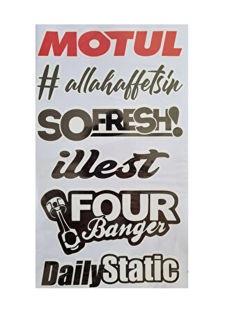 Motosiklet Sponsor Sticker Seti, Çıkartma Etiket SPONSOR-SETİ