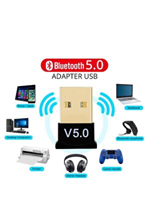 Yeni Nesil Usb Bluetooth 5.0 Adaptörü Verici Alıcı Ses Bluetooth Dongle Kablosuz Usb Adaptörü