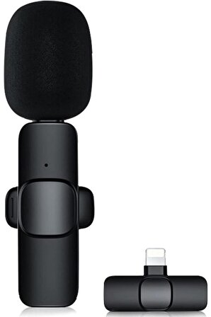 Wireless Kablosuz Yaka Mikrofonu Mini Youtuber Tiktok Skype Bluetooth Mikrofon Lightning iPhone iPad