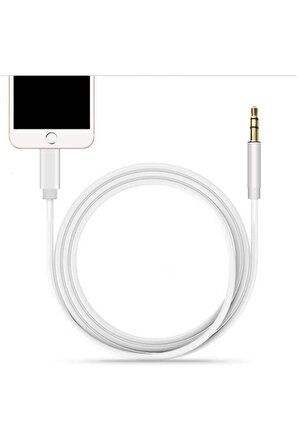 iPhone iPad iPod Uyumlu Lightning To Aux Çevirici Kablo 1mt Araç Müzik Kulaklık Ses Aux Dönüştürücü