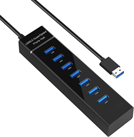 Usb Çoklayıcı 7 in1 USB 3.0 Port Çoğaltıcı Aparat Hub Tak Çalıştır Dağıtıcı Adaptör