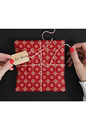 HRS 50 X 70 Cm Yeni Yıl Yılbaşı Noel Kar Tanesi Temalı Hediye Paketleme Ambalaj Kağıdı (6’lı Paket) PLNNEW1040