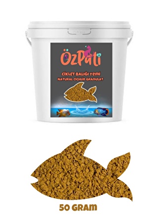 Ciklet Balığı Yemi ( Natural ) 50 Gram