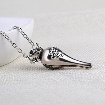 Harry Potter felix felicis iksiri şişe gümüş kolye 