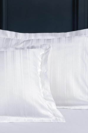 Yataş Dalian Bambu Saten 2'li Yastık Kılıfı - Kırık Beyaz
