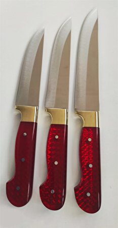 Mika Saplı 3'lü Set Kasap Bıçağı