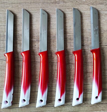 Solingen Meyve Bıçağı Seti 6'lı Beyaz - Kırmızı 