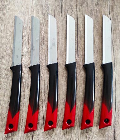 Solingen Meyve Bıçağı Seti 6'lı Kırmızı - Siyah 
