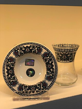 Mermit Ticaret & Yaren Glass 12 Parça Lüx Çay Seti
