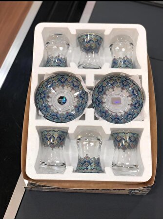 Mermit Ticaret & Yaren Glass 12 Parça Lüx Çay Seti