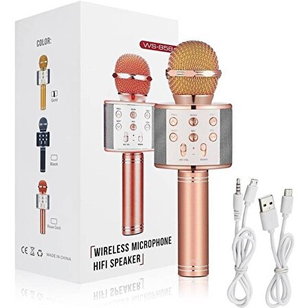 Karaoke Hoparlör Karaoke Mikrofon Bluetooth Hoparlör (2818)