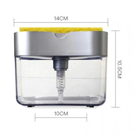 Pompa Mekanizmalı Sünger Hazneli Sıvı Sabunluk (2818)