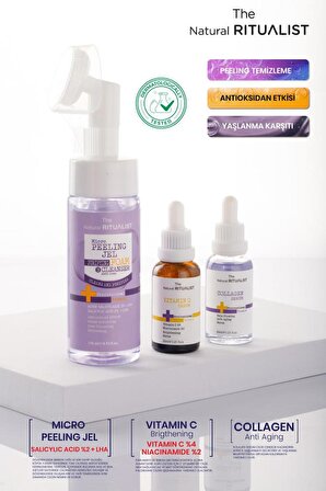 Akne Karşıtı 175 Ml Ve Aydınlatıcı (30ml+30ml) Salicylic Asit%2, Lha Ve Vitamin C%4 Cilt Bakım Seti