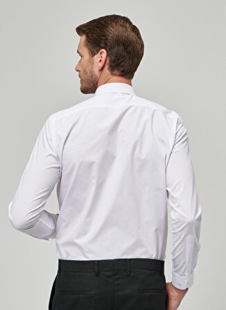 Altınyıldız Classics Slim Fit Klasik Gömlek Yaka Düz Beyaz Erkek Gömlek 4A2000000021