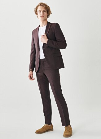 Altınyıldız Classics Normal Bel Extra Slim Bordo - Gri Erkek Takım Elbise 4A3022200032