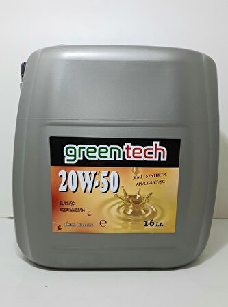 greentech 20W-50 MOTOR YAĞI 16 LİTRE