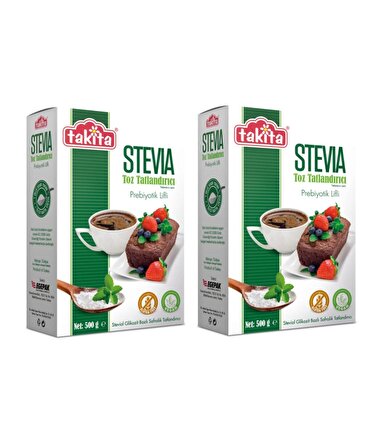 Takita Stevia Zero Toz Beyaz Tatlandırıcı 250 g 2 Adet
