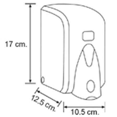 Omnipazar Vialli S5 Sıvı Sabun Dispenseri Aparatı Hazneli Beyaz 500 ml