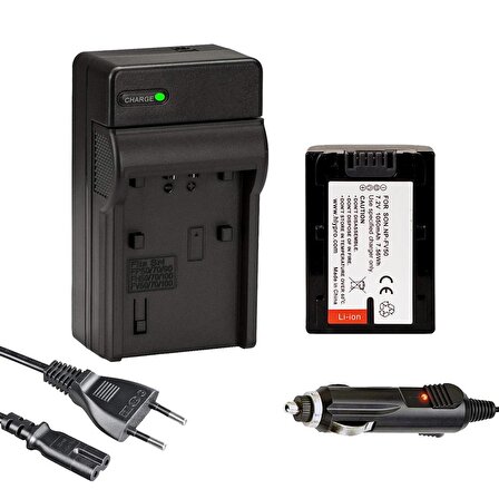 Cazipshop Sony NP-FV50 Batarya(1050Mah)+Şarj Aleti Cihazı Seti