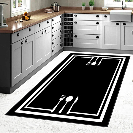 Dijital Baskı Yıkanabilir Kaymaz Taban Mutfak Halısı Ve Yolluk RVG2084-SM363