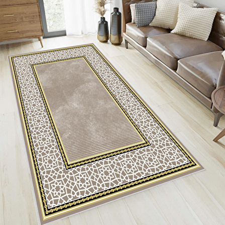 Dijital Baskı Yıkanabilir Kaymaz Taban Salon Halısı Ve Yolluk RVG0656