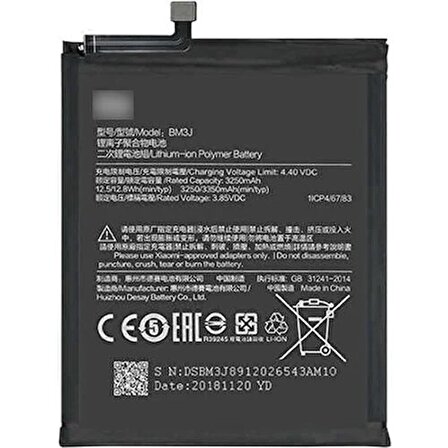 Xiaomi BM3J 3350 Mah Mi 8 Lite Batarya