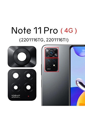 Redmi Note 11 Pro Arka Kamera Camı Lens