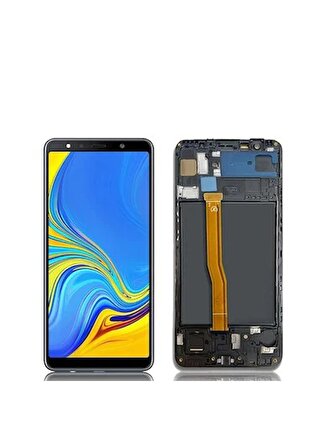 Samsung Galaxy A7 2018 A750 Lcd Ekran Dokunmatik Çıtalı (Siyah)